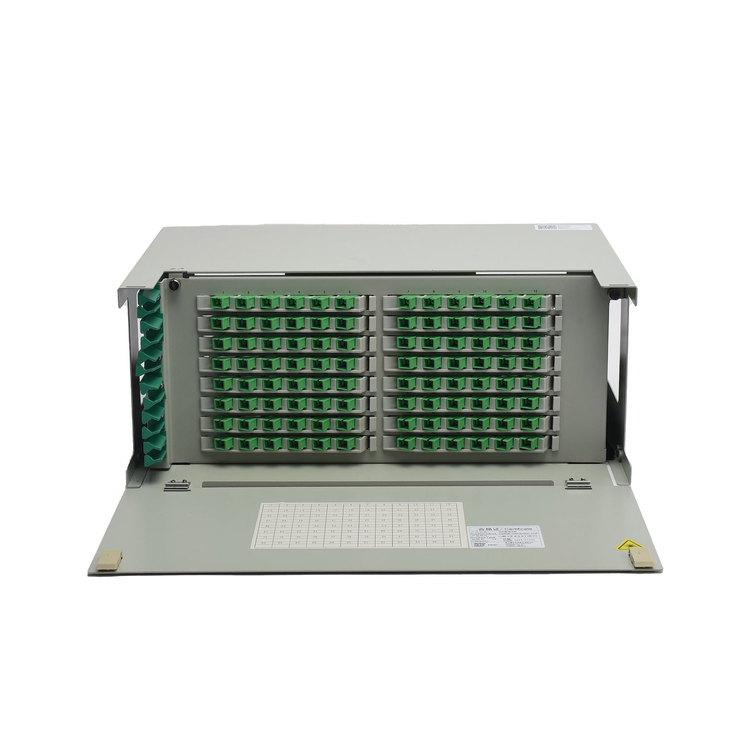Fiberhome Optical Distribution Frame For 96 Splices, With 96 Sc/Apc Adaptors And 96 Pigtails