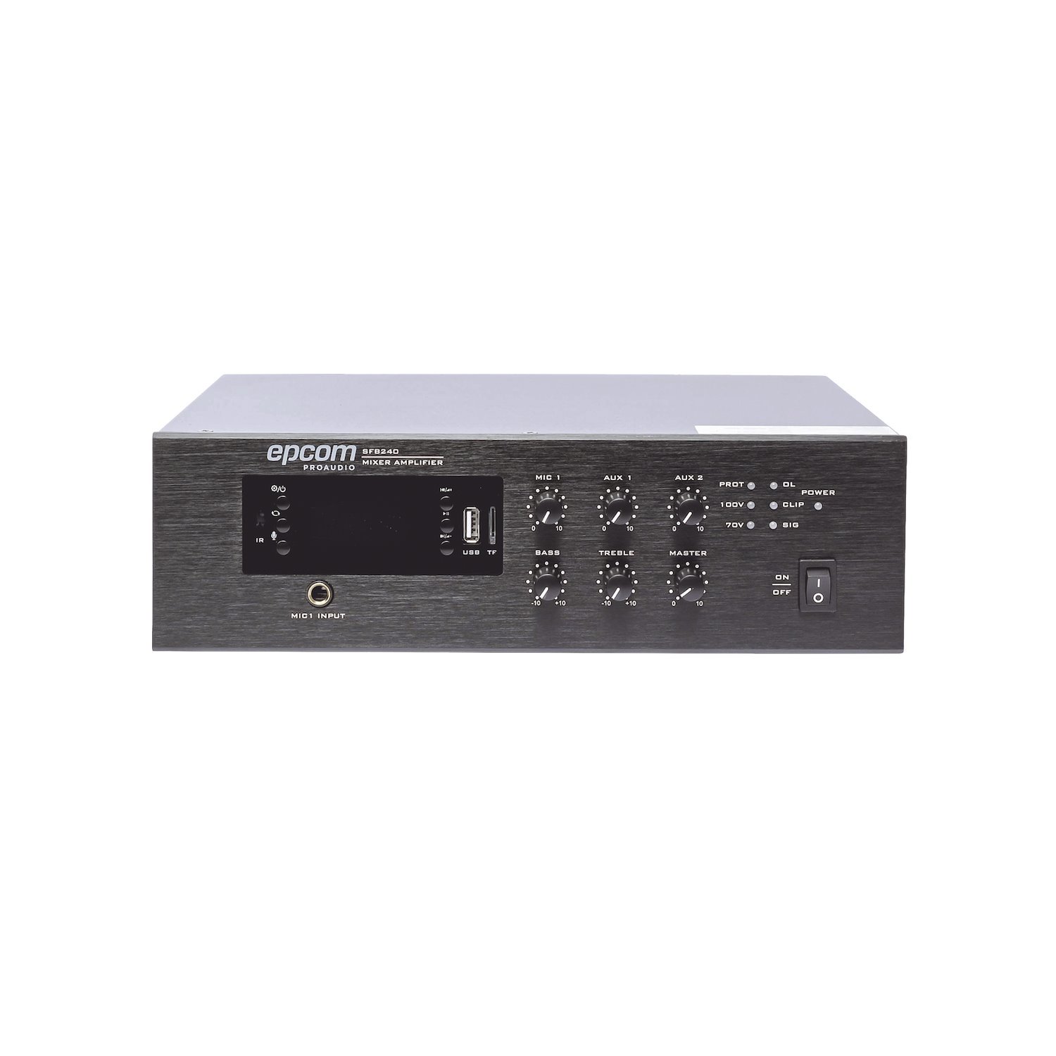 Epcom Proaudio Mini Mixer Amplifier | 240W RMS | 70 / 100V System | MP3 | Tuner | Bluetooth | Background Music And Public Address