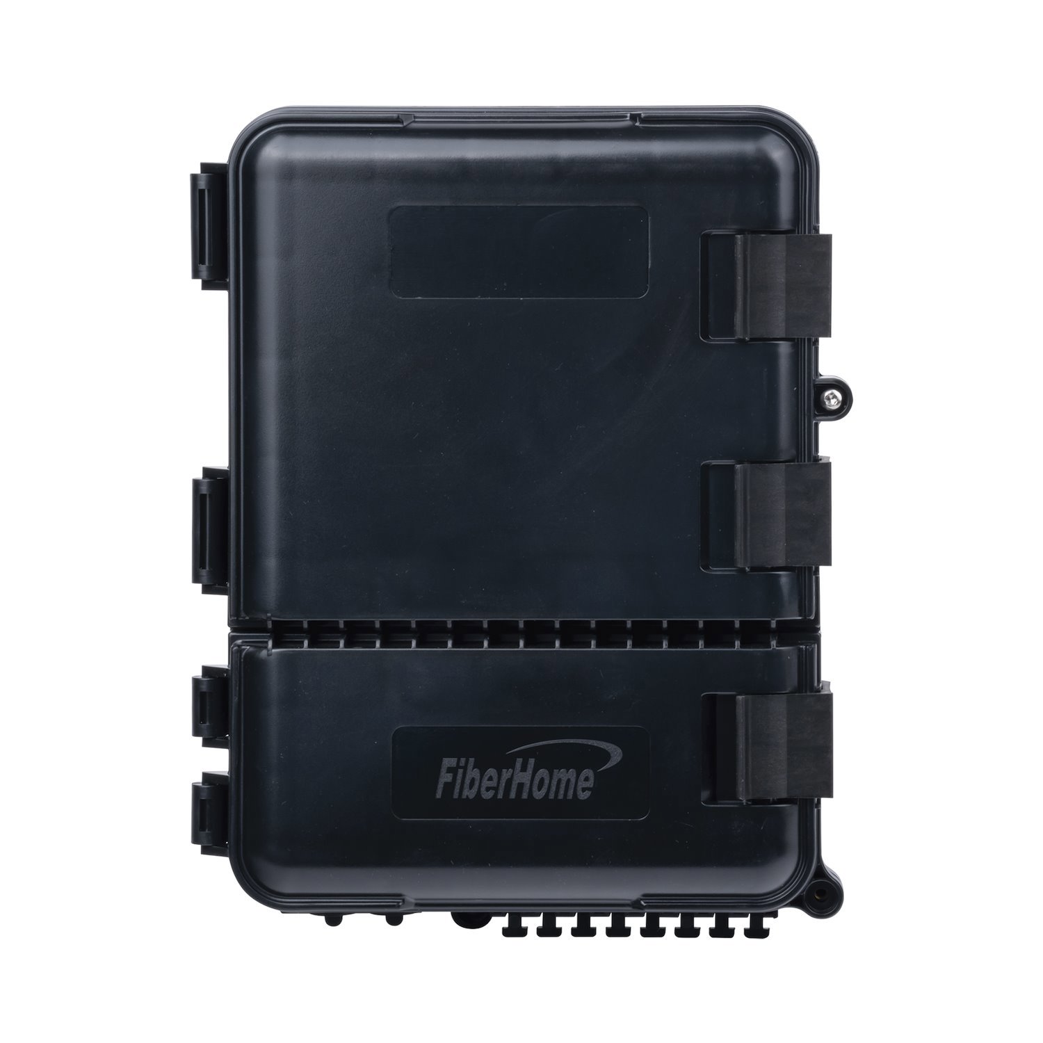 Fiberhome Fiber Distribution Box, 24 Splices, Ip55, Black, With 8 Sc/Apc Adaptors