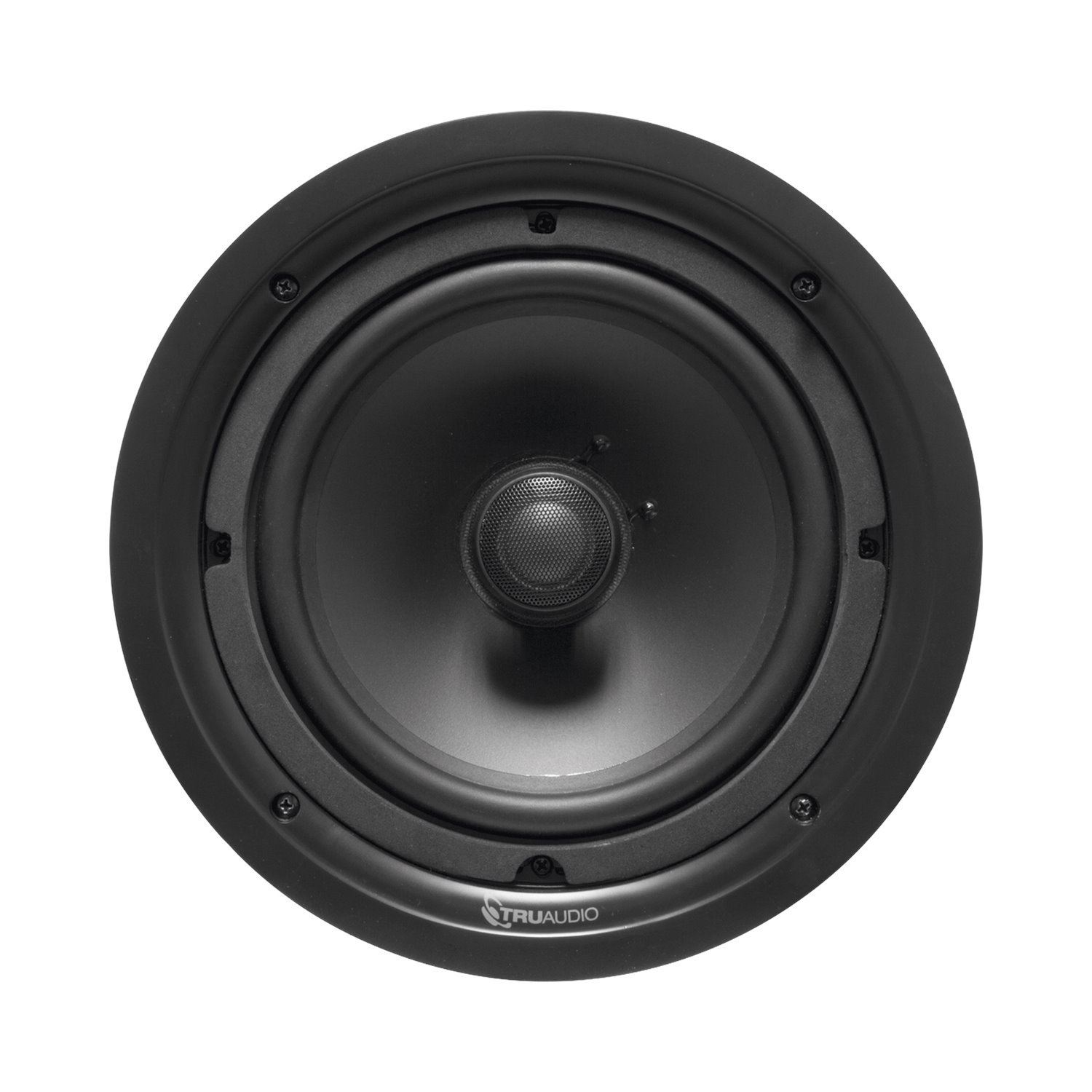 Truaudio Phantom Series, 2-Way In-Ceiling Speaker, 6.5 In Injected Poly Woofer, 1In Silk Dome Swivel Tweeter, 5-90 Watts, 8 Ohms