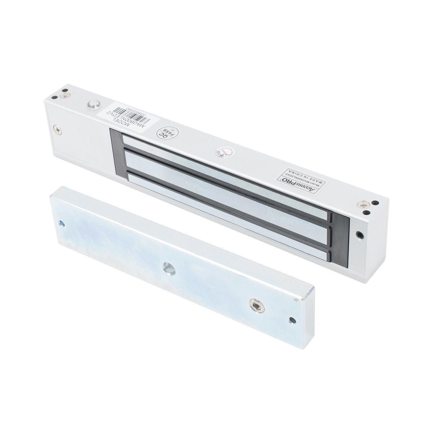 Accesspro Single Door Magnetic Lock 600Lb / Anti-Residual Magnetism Design / Lock Status Sensor / Led Ultra Bright