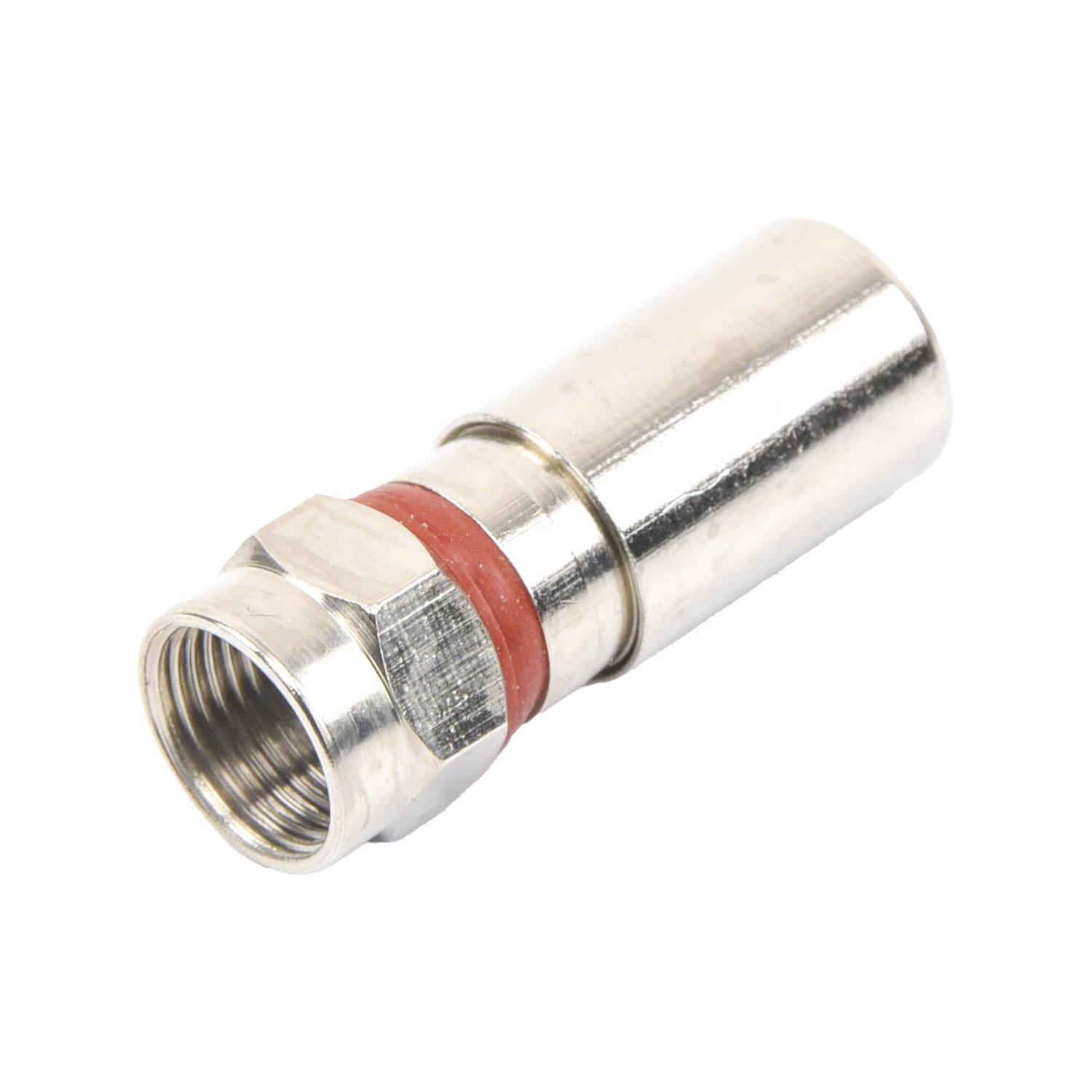 Epcom Titanium F Male Connector To Crimp On RG-6 Cables, Bronze Body On Nickel Plated.