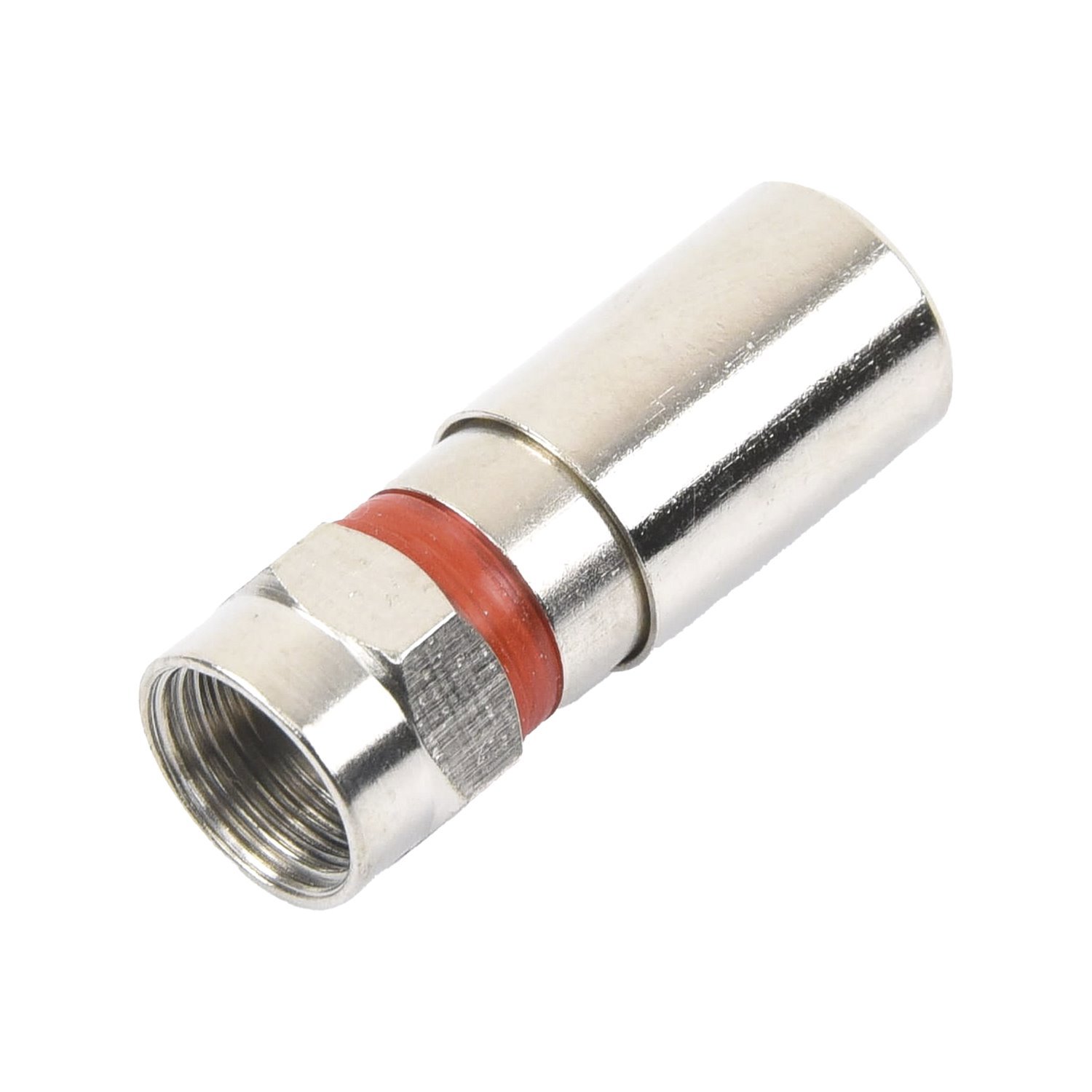 Epcom Titanium Compression F Male Connector, Metalic For RG-59 Cables, Bronze Body On Nickel Plated.