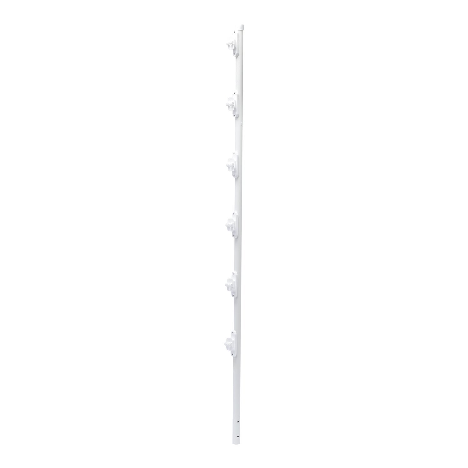 Epcom Industrial 1.4 M Pole For Electrified Fence, Galvanized Pole 18 Gauge Of 1" Diameter With 6 Insulators. Color: White.