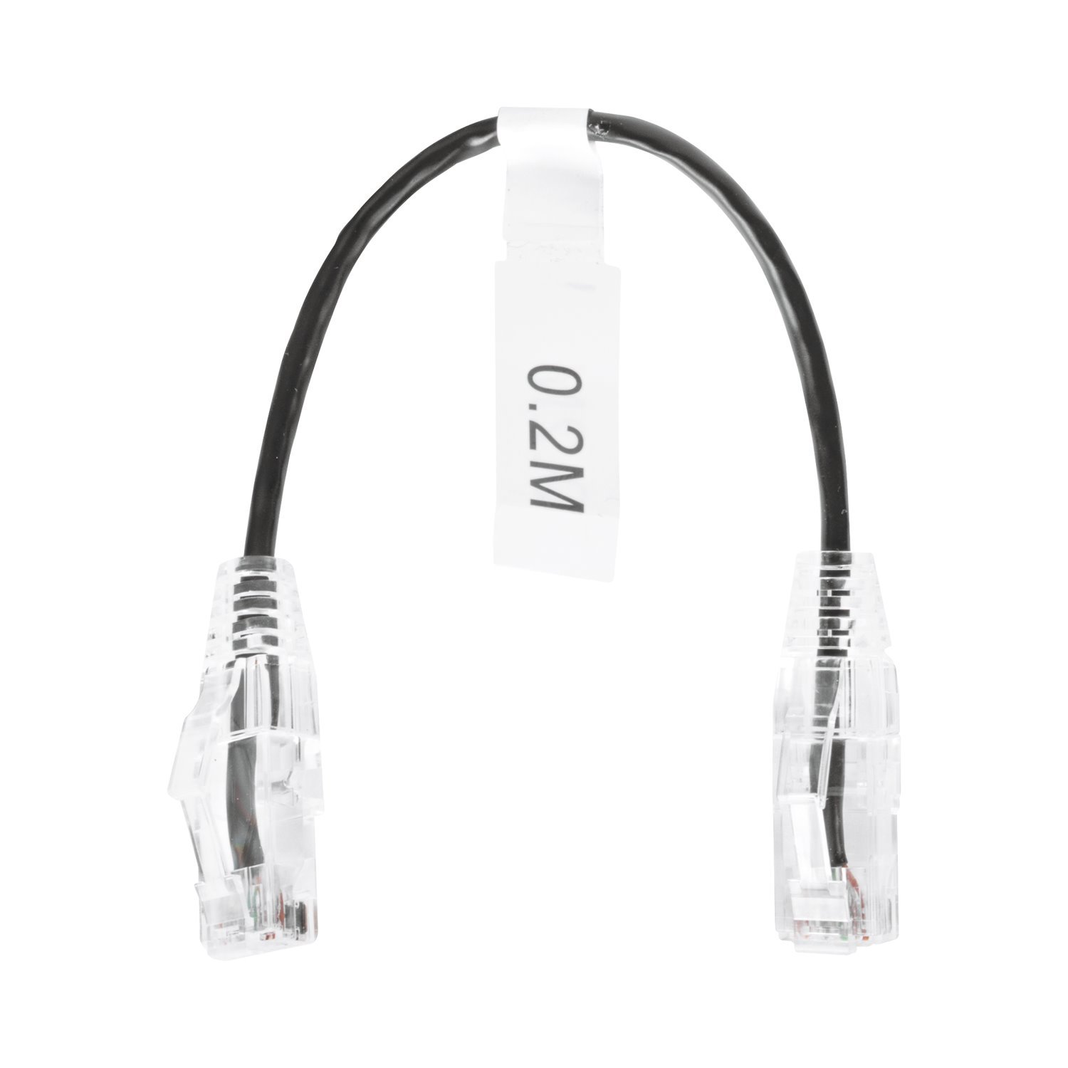 Linkedpro BY Epcom Slim Patch Cord Utp Cat6 - 0.65 FT (20 CM) Black, Reduced Diameter (28 Awg)