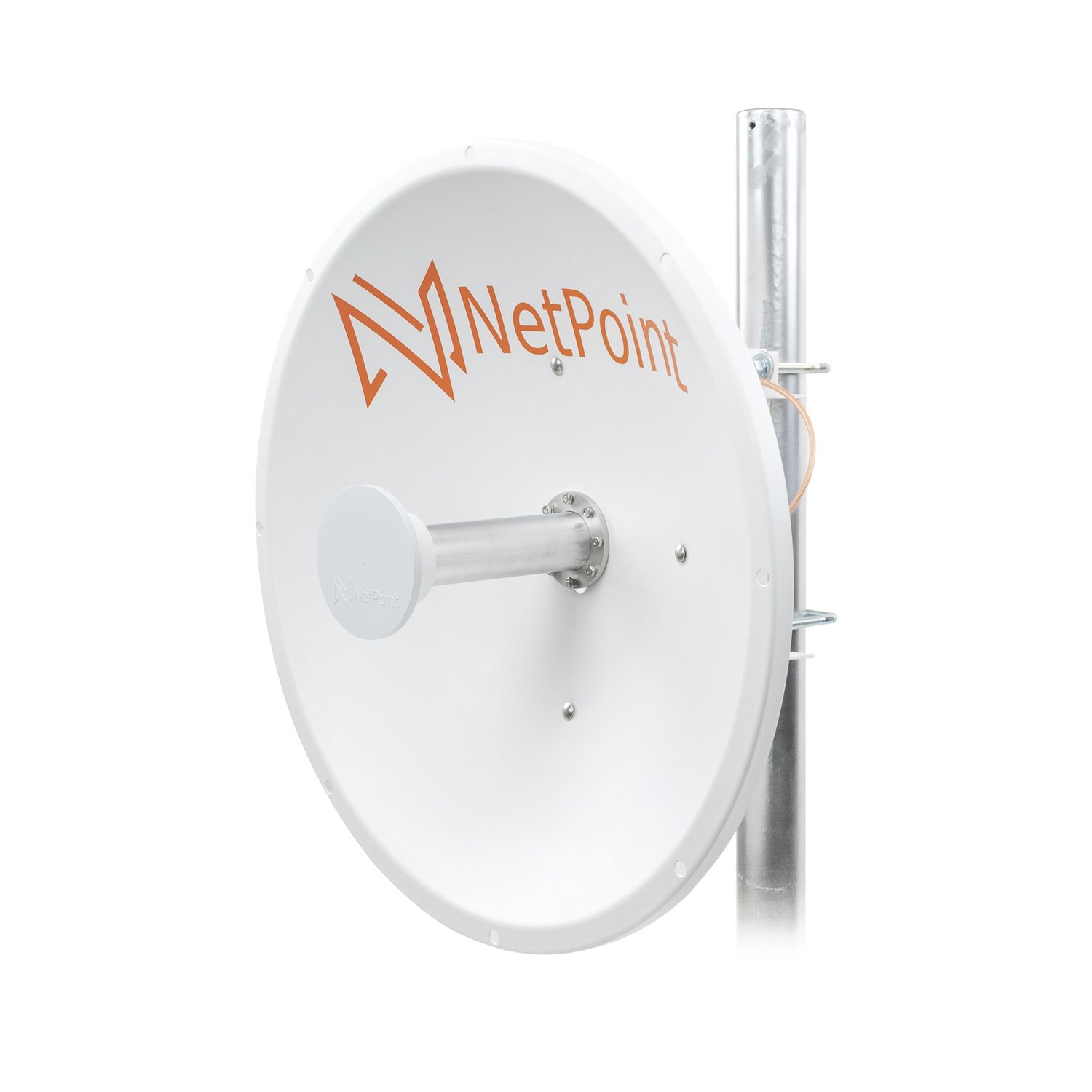 NetPoint Directional Antenna, 1.96 FT Diameter, 4.9-6.4 GHz, Gain 30 dBi With Slant, 2 N-Female Connectors