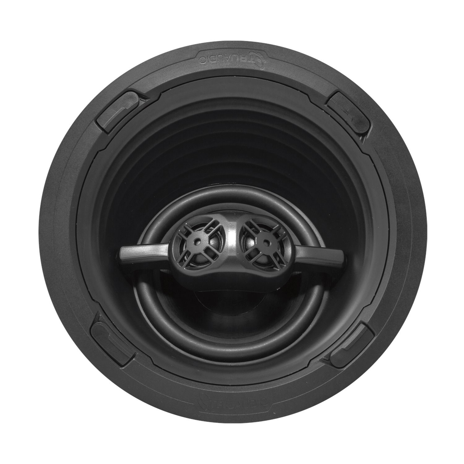 Truaudio Revolve Series 3-Way In-Ceiling Angled Home Theater Surround, 7" Revolve Seriesâ„¢ 3-Way In-Ceiling Angled Home Theater Surround, 7" Polypropylene Woofer, (2) 1" Silk-Dome Swivel Tweeter, 150