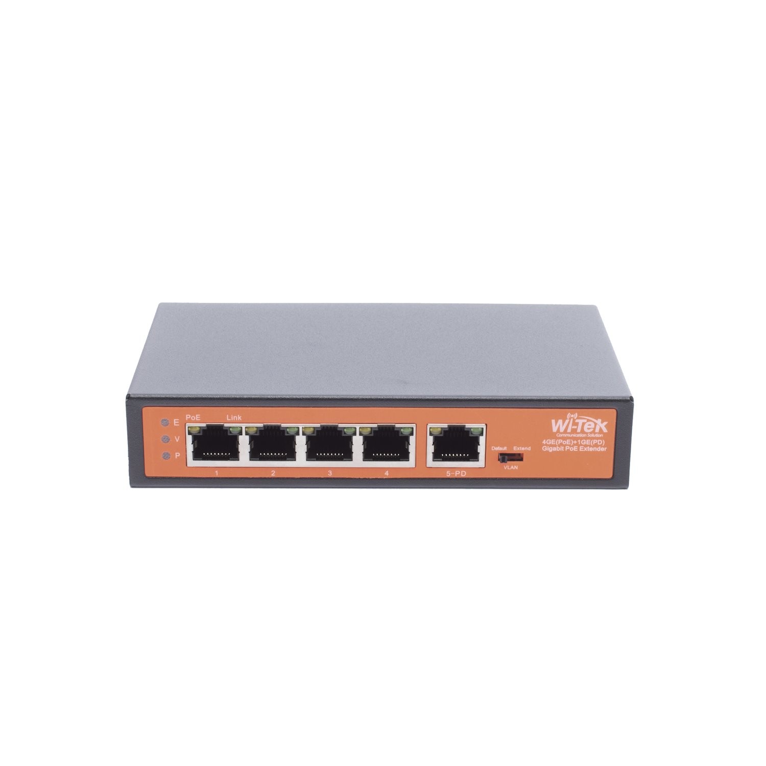 Wi-Tek PoE Extender / Input Up To 90W / 4 Ports Gigabit PoE Output 802.3Af/At / Up To 250 M / Unmanaged