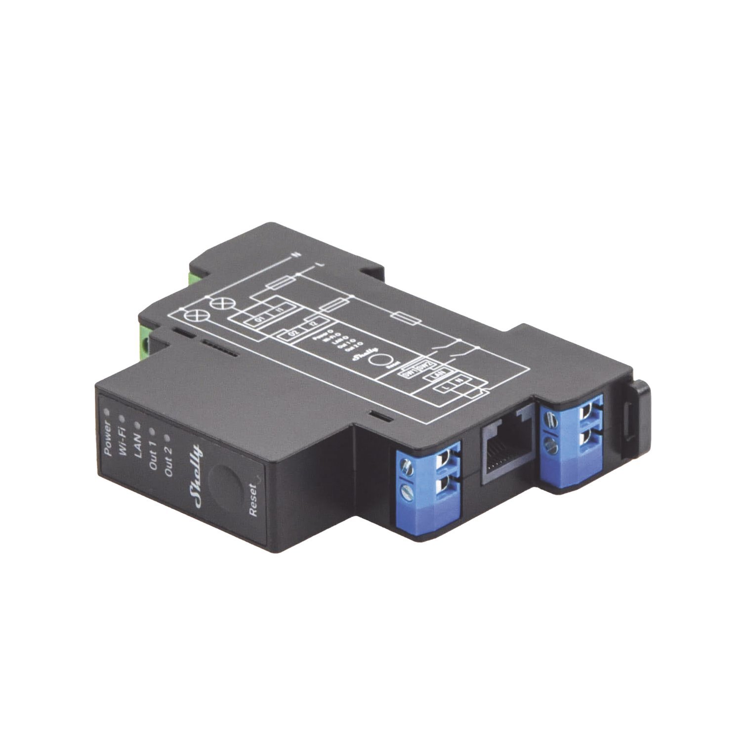 Shelly Wireless Switch Relay For Home Automation, App Works With Ios And Android, Max Charge 16A / FCC & Ul