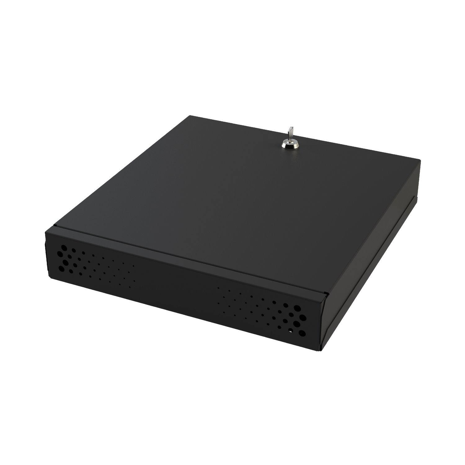 Epcom Industrial Security Metallic Cabinet For DVR/NVR. Max. Size Of DVR/NVR: 315 X 62 X 288 MM (Width. X Height X Depth)