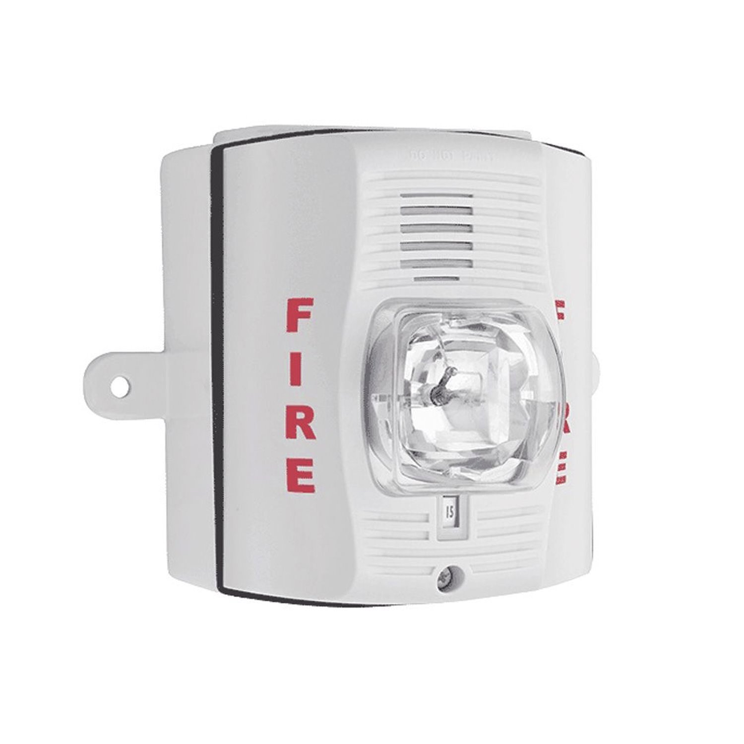 System Sensor Outdoor Horn Strobe / 2 Wire / Selectable Strobe Configuration / White Color