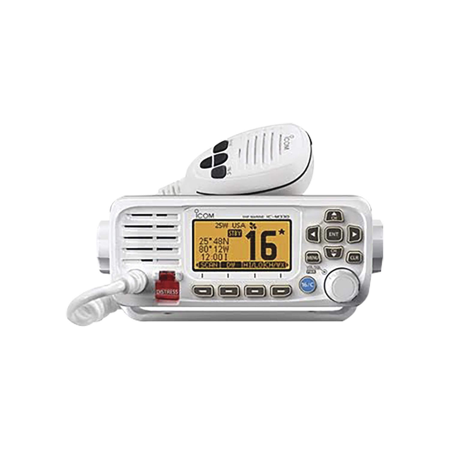 Icom Marine Transceiver Top Performance Ultra Compact VHF (Without GPS Receiver) White Color