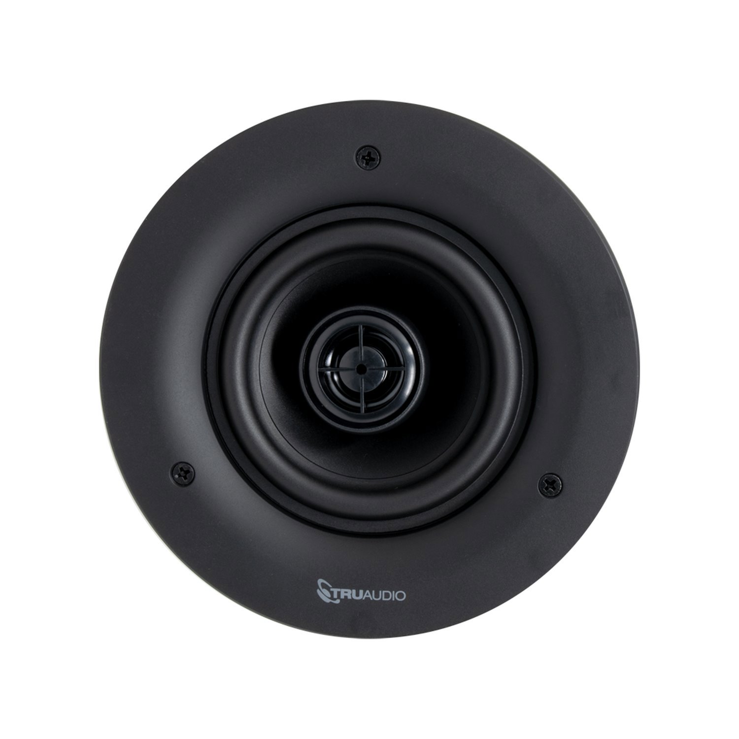 Truaudio Phantom Series, 2-Way In-Ceiling Speaker, 6.5 In Injected Poly Woofer, 1In Silk Dome Swivel Tweeter, 5-90 Watts, 8 Ohms