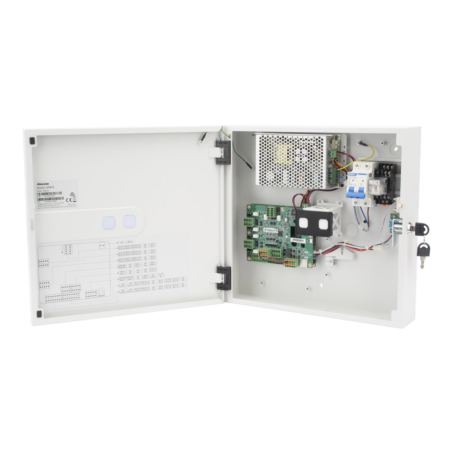 Akuvox Controlador De Acceso Para 4 Puertas / Administrable 100 % En La Nube / Compatible Con Teclado Wiegand De Terceros / Pin Para Visitas Desde La App / Capacidad De baterÃ A De Respaldo / FunciÃ³n