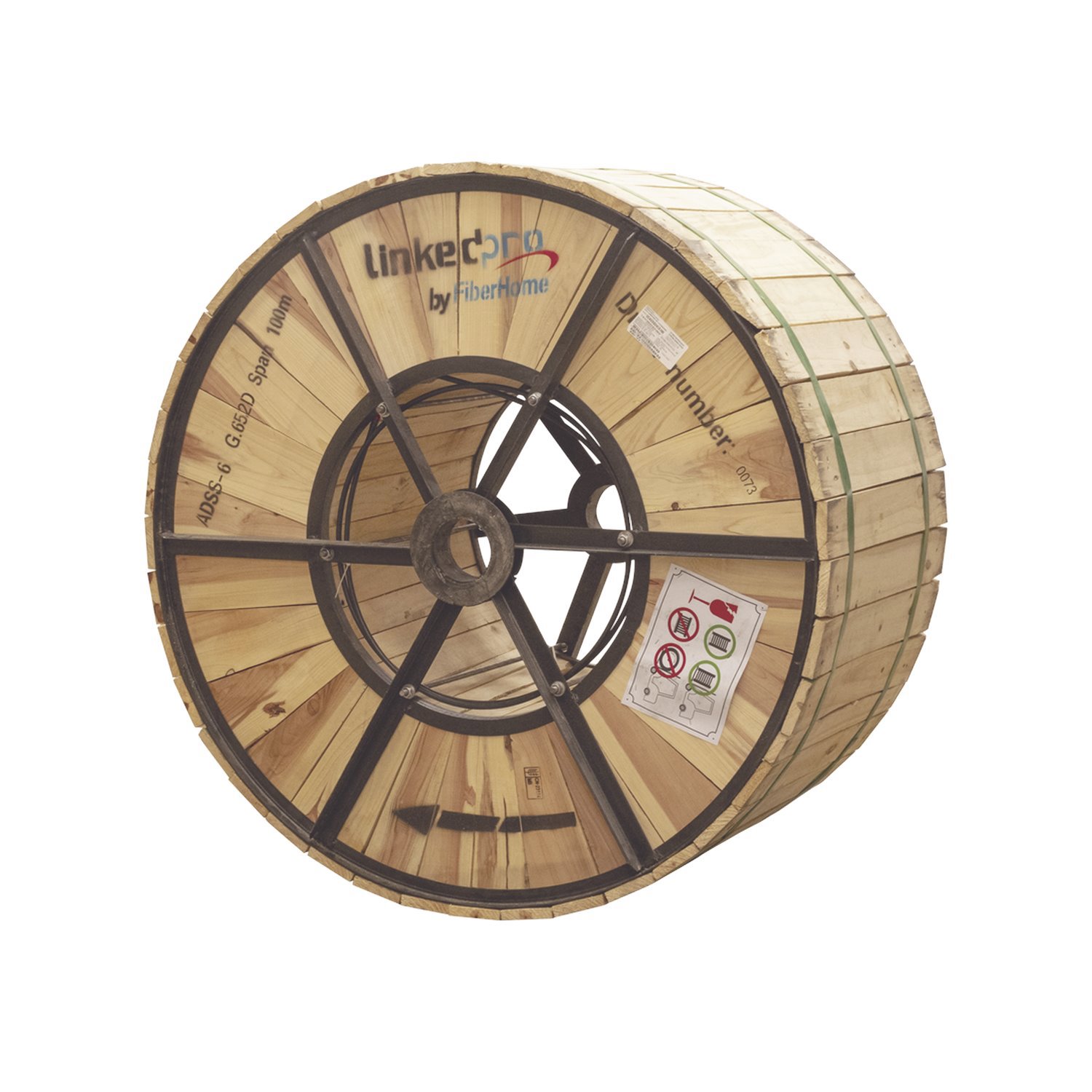 Linkedpro 13,000 FT / 4 KM Adss Aerial Fiber Optic Cable Drum Â€” G.652D Single-Mode, 24 Fibers, Outdoor Black Jacket, 328 FT (100 M) Span Rating