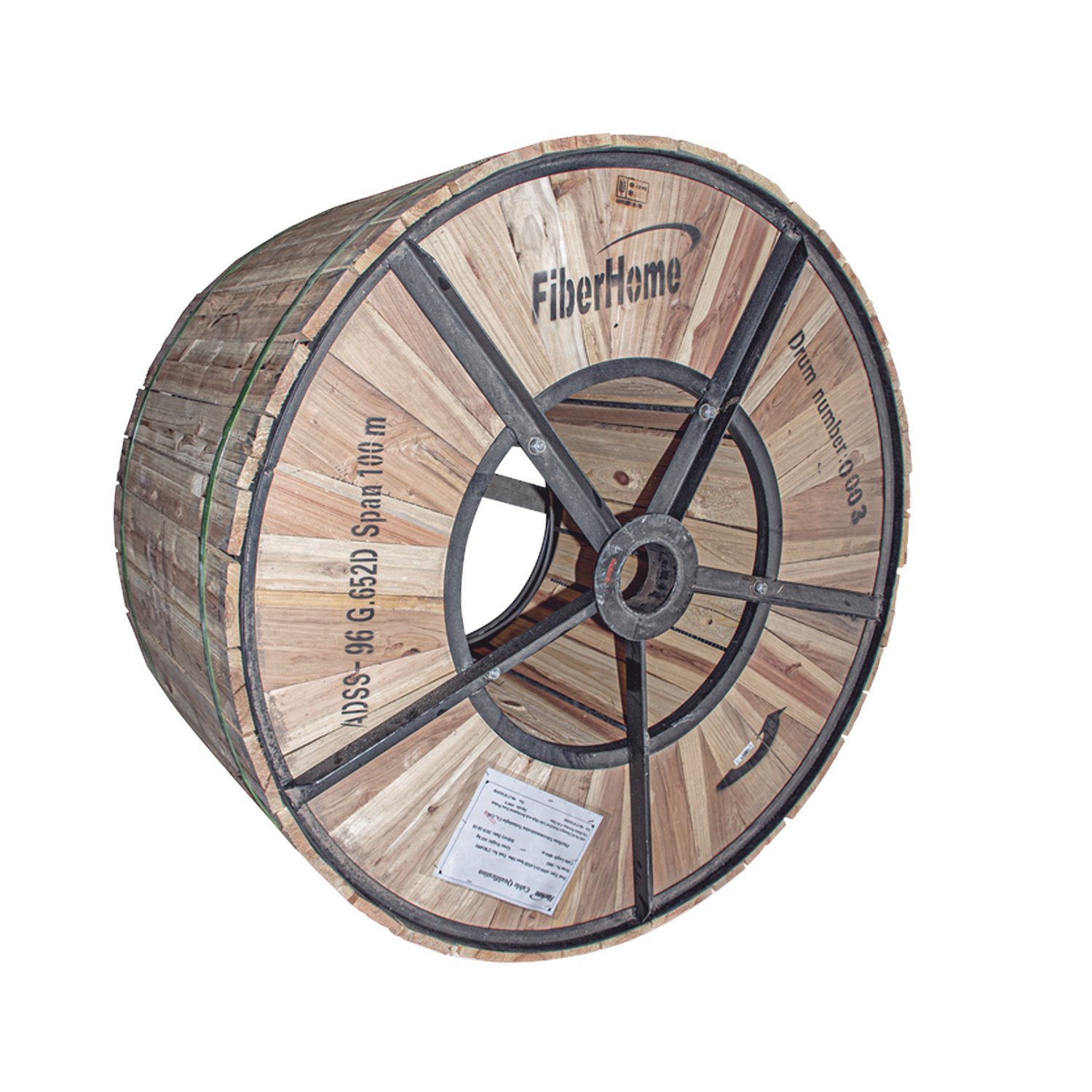 Linkedpro 13,000 FT / 4 KM Adss Aerial Fiber Optic Cable Drum Â€” G.652D Single-Mode, 96 Fibers, Outdoor Black Jacket, 328 FT (100 M) Span Rating
