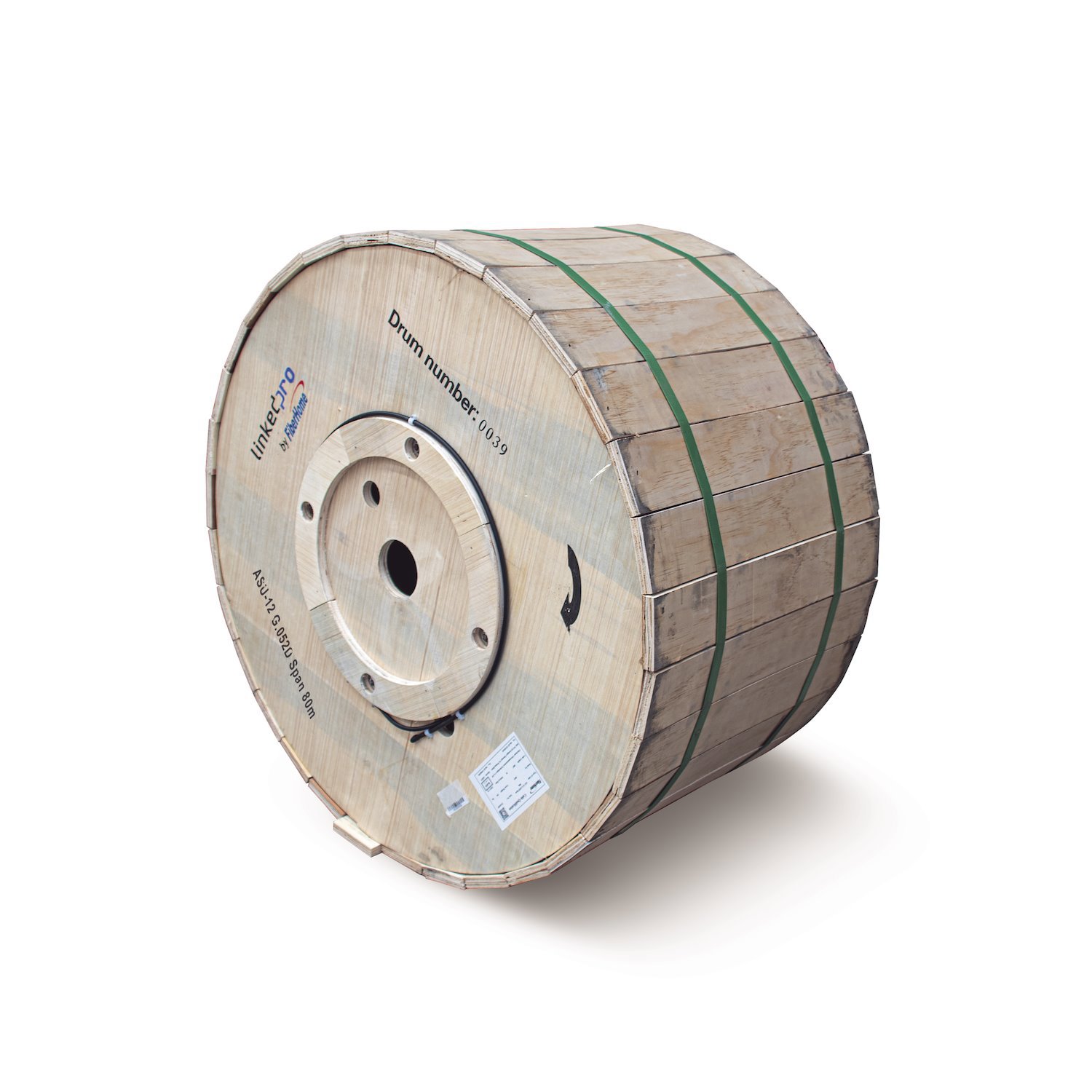 Linkedpro 13,000 FT / 4 KM Mini Adss Aerial Fiber Optic Cable Drum (Asu) Â€” G.652D Single-Mode, 12 Fibers, Outdoor Black Jacket, 262 FT (80 M) Span