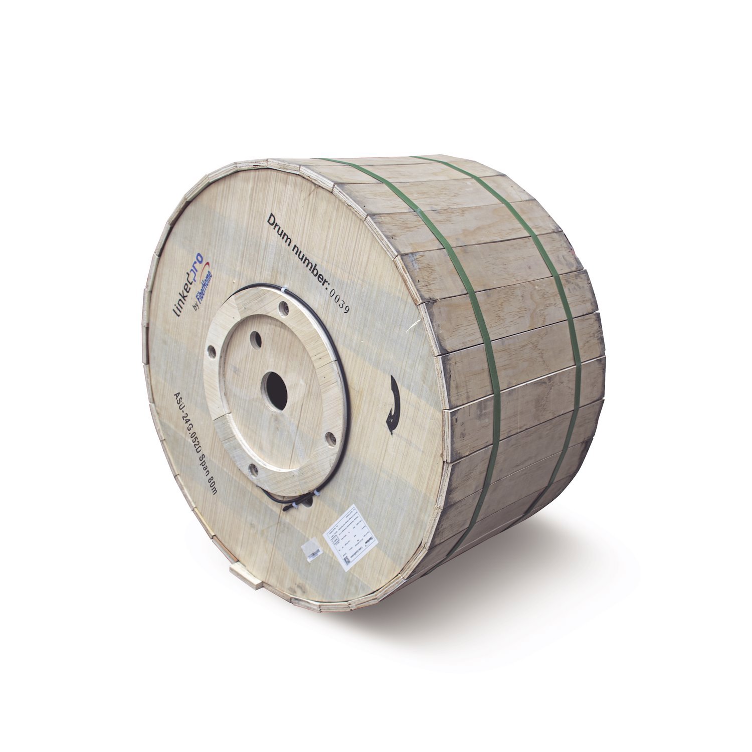 Linkedpro 13,000 FT / 4 KM Mini Adss Single-Mode Optical Fiber Cable Drum (Asu) Â€” 24 Fibers, G.652D, Loose Tube, 262 FT (80 M) Span