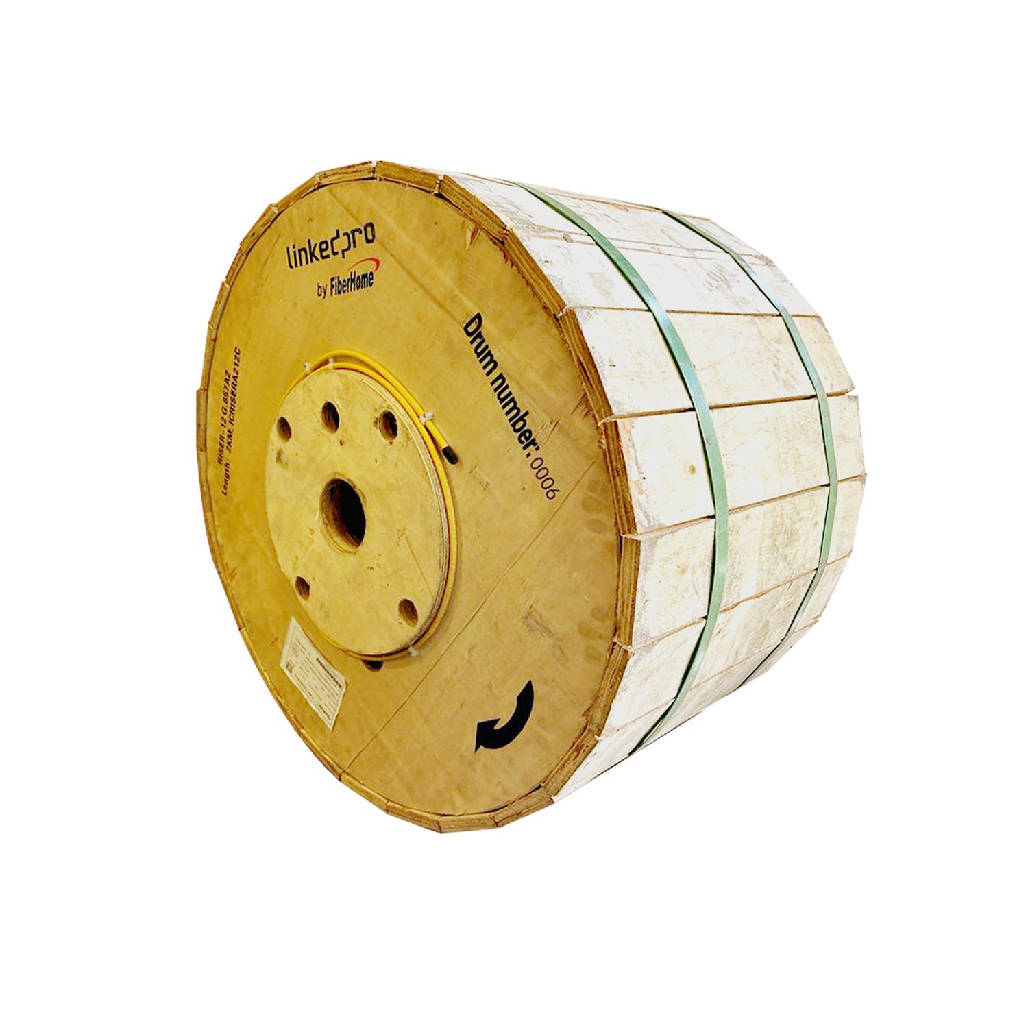Linkedpro Optical Fiber Cable For Indoor, 12 Cores, Tight Buffer 900 ÂΜM, Ofnr Riser, Dielectric.