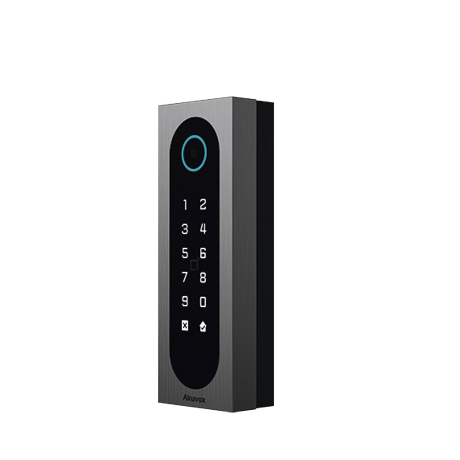 Akuvox Slim Access Control Akuvox A08s / Aluminum And Tempered Glass / Ip65 & Ik09 / Capacity For 20,000 Cards / Multi Access Methods (QR, Bluetooth, Pin, Rfid) / Supports Wiegand / 1 Relay Output