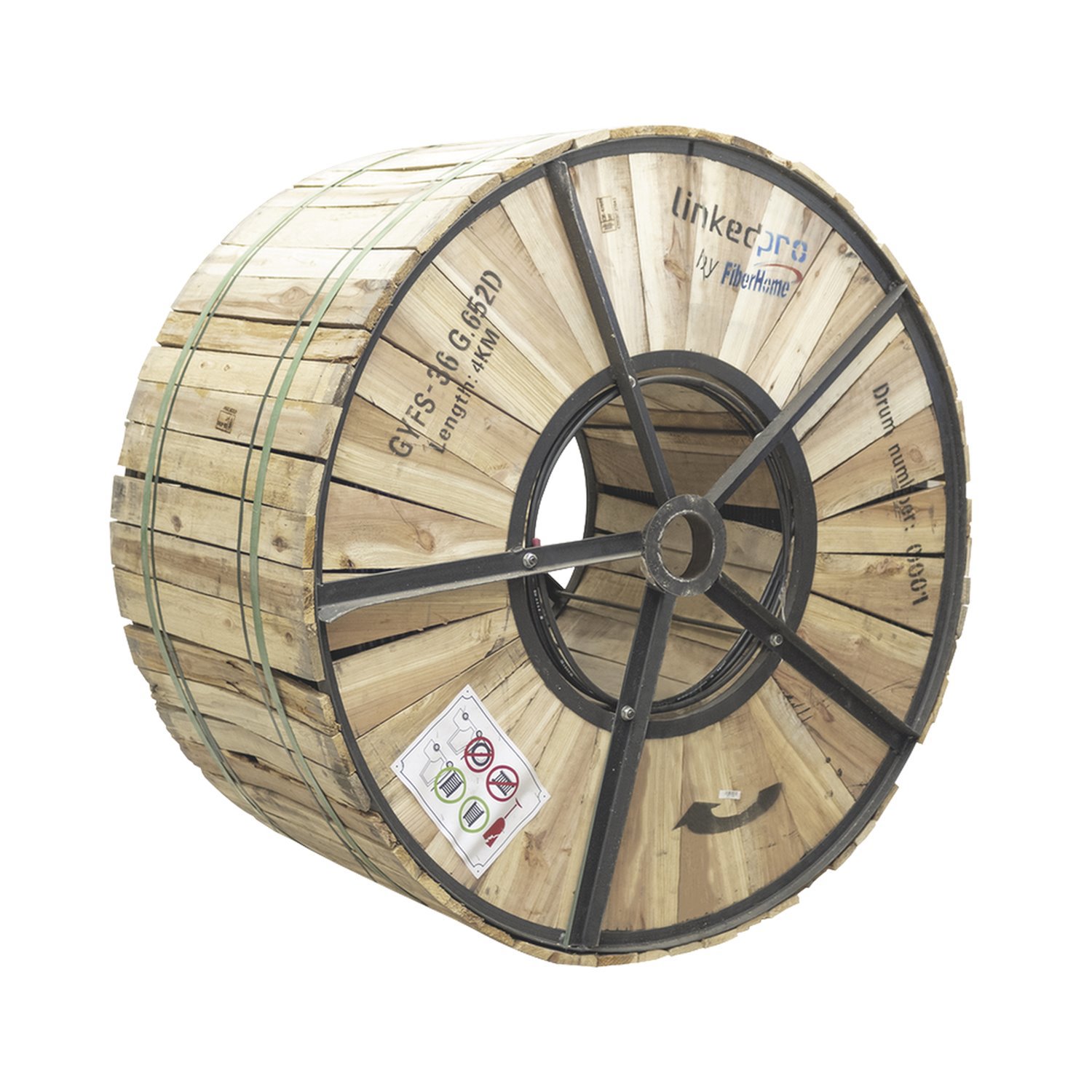 Linkedpro 4 KM Drum GYFS Corrugated Steel Tape Armored, G.652D, Loose Tube, Duct Optical Fiber Cable, 36 Cores, Singlemode