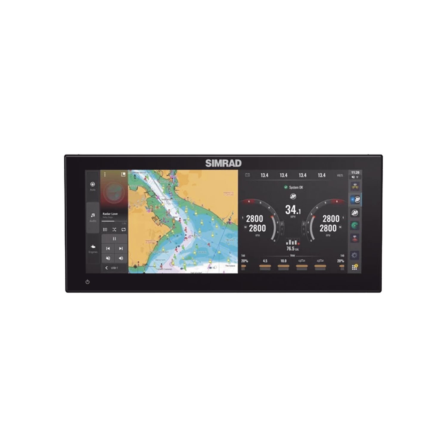 Simrad NSX 3015Uw Multi-Function Display With Built In Echosounder, GPS And Wi-Fi. Super-Bright, 9 Inch Multi-Touch Widescreen Display With Nmea 2000 And Radar Interface.