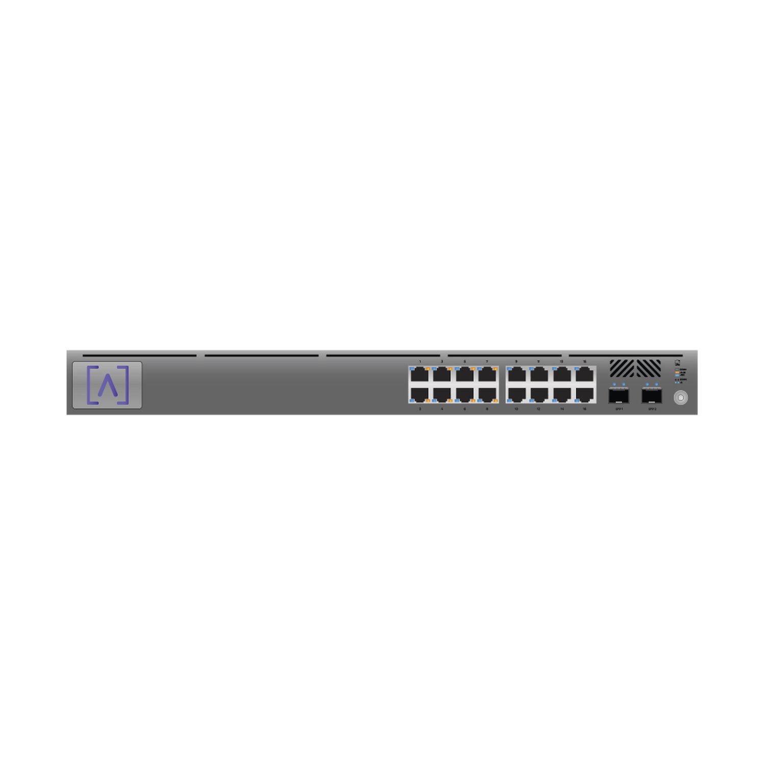 Alta Networks LLC. Managed Gigabit PoE+ Switch / 16 Ports 10/100/1000 MBPS + 2 SFP Uplink Ports / Up To 120W / Alta Networks LLC. Cloud.