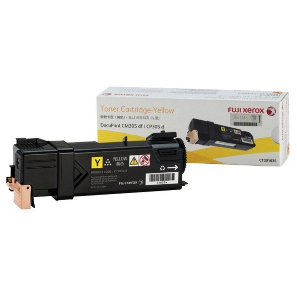 Fuji Xerox DocuPrint CP305d,CM305df Genuine Yellow Toner Cartridge - 3,000 pages (CT201635)