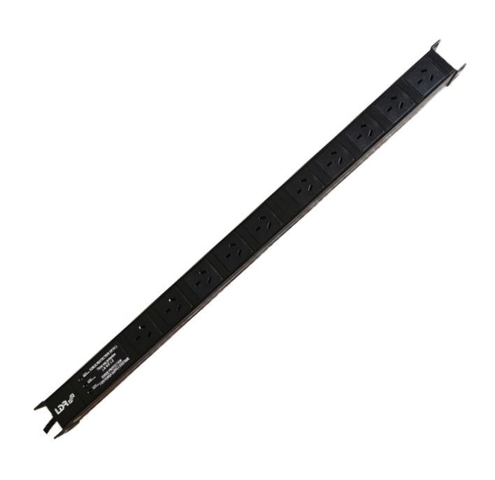 LDR 10-Port 10A Power Distribution Unit Au Approved - 10X 3-Pin Au/Nz Outlets/Slots - 1U Vertical Mount