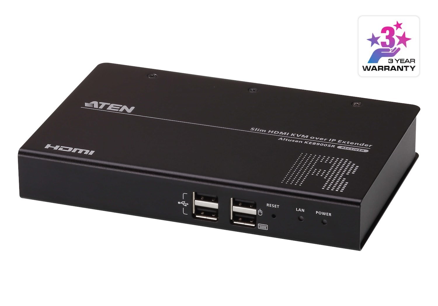 Aten Hdmi Slim KVM Over Ip Receiver, Supports Up To 1920 X 1200 @ 60 HZ