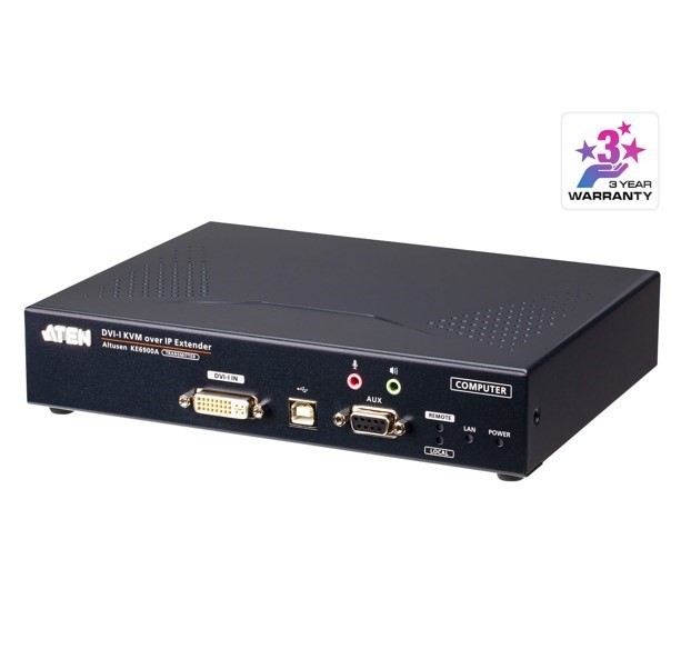 Aten Dvi Single Display KVM Over Ip Transmitter With SFP Fibre Optic Network Connection
