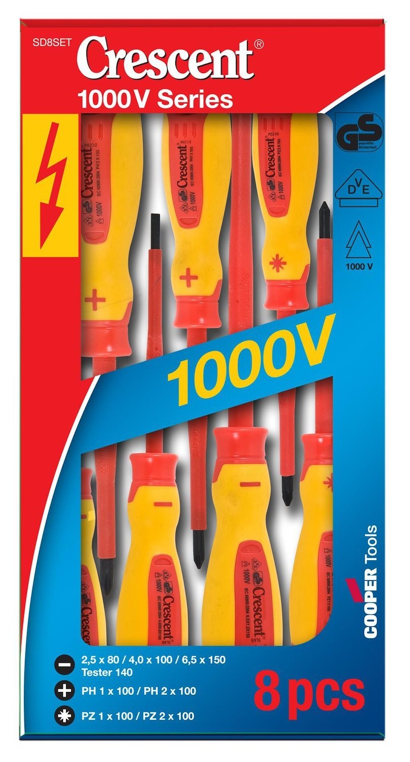Crescent Insulated Electrical Screwdriver Set | 8 Piece