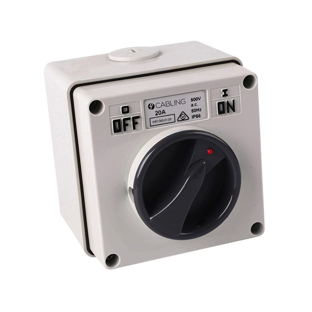 4Cabling 4C | Surface Switch Ip66 3Pole 500V 20A