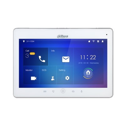 Dahua 10" Touch Screen Ip Indoor Monitor White