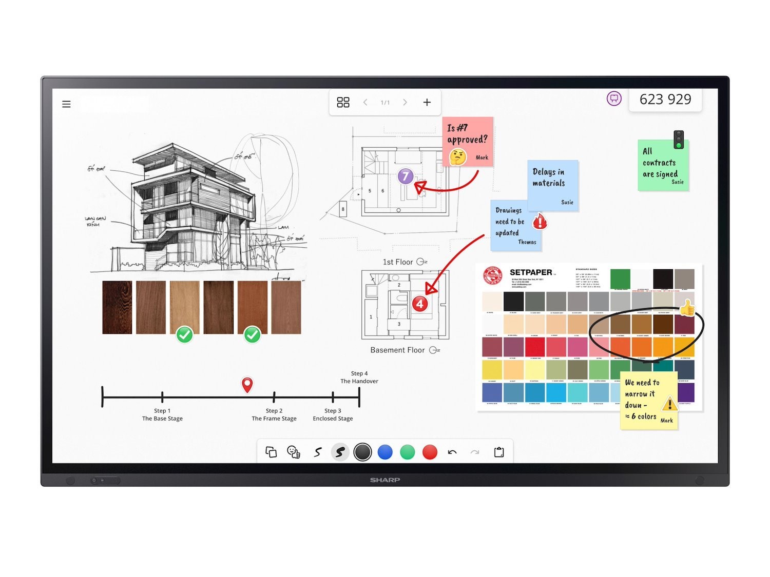 Sharp Pn-La652 LCD 65" InGlass Touch
