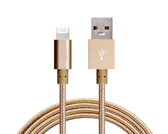 Astrotek 1M Usb Lightning Data SYNC Charger Gold Color Cable For iPhone 7S 7 Plus 6S 6 Plus 5 5S iPad Air Mini iPod