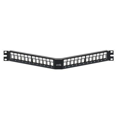 Leviton - Angled Patch Panel Quickport 24 Port 1U
