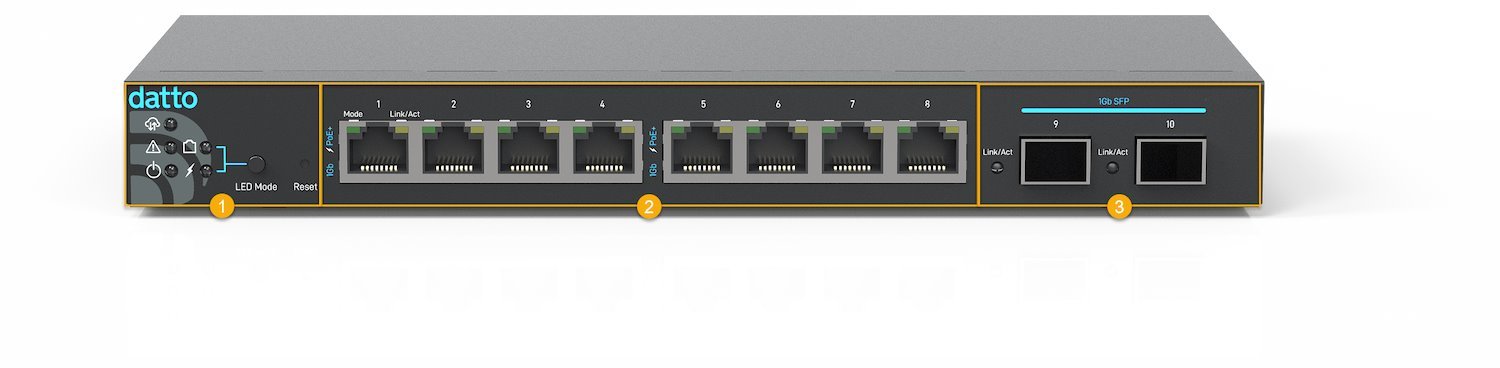 Switch 8 ports PoE+ Datto aaS