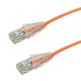 Cable Cat-6 RJ45 RJ45 1' Orange ultra mince