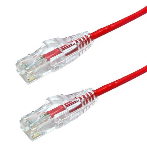 Cable Cat-6 RJ45 RJ45 1' Rouge ultra mince