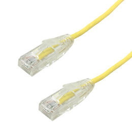 Cable Cat-6 RJ45 RJ45 1' Jaune ultra mince
