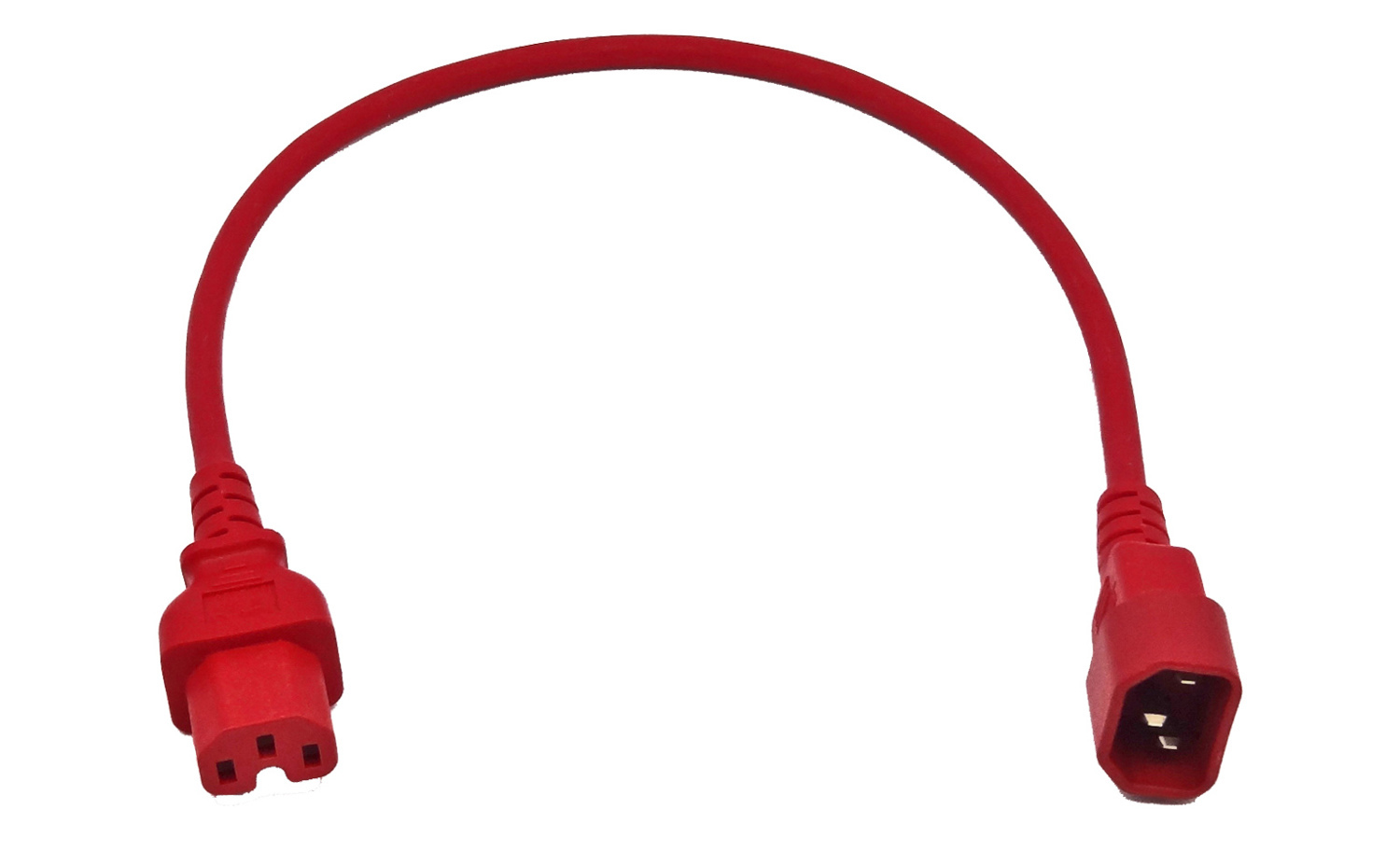 4Cabling Iec C14 To C15 High Temperature Power Cable Red 2M