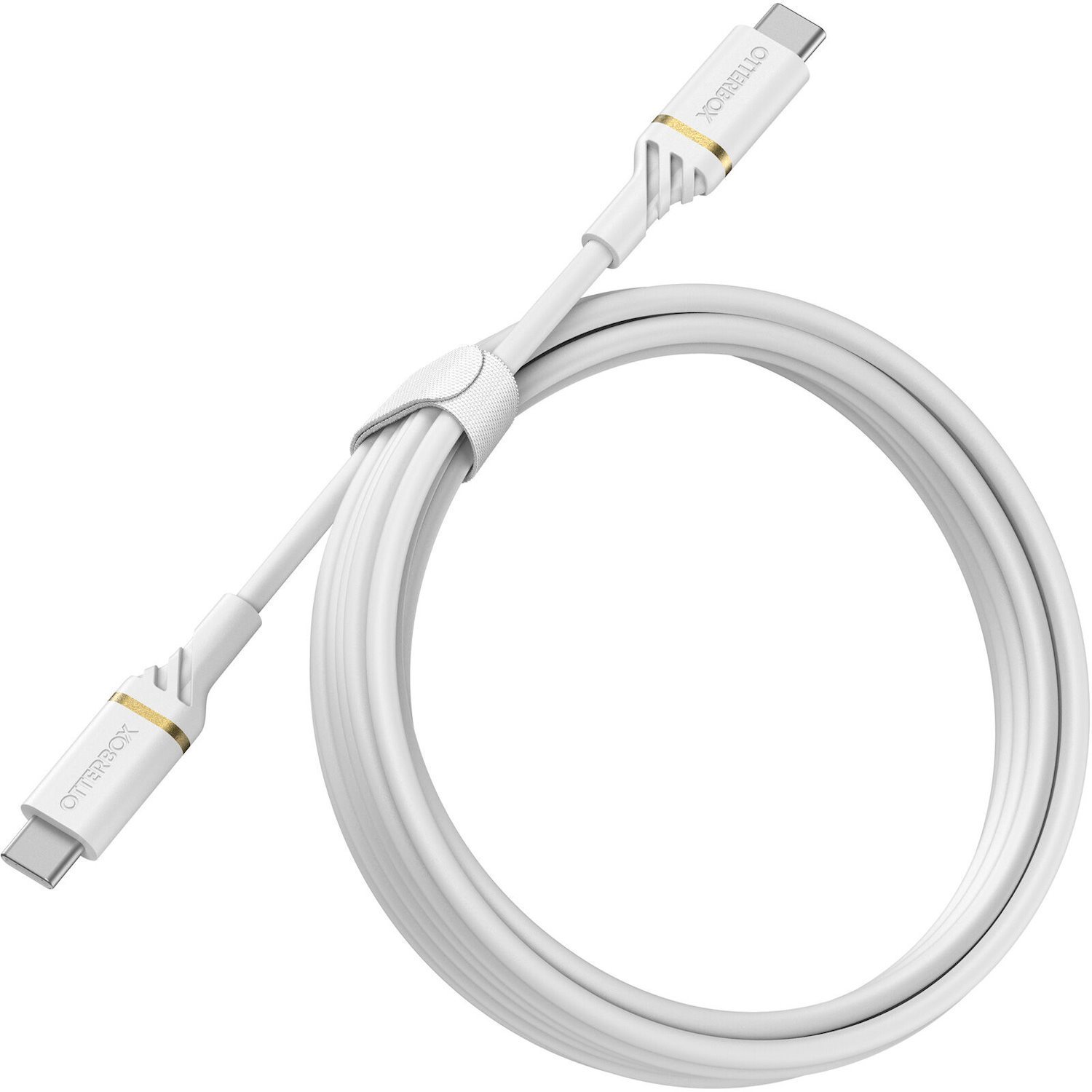 OtterBox Usb-C To Usb-C Fast Charge 2 Meter Cable Cloud Dust White - Up To 4X Faster Charging, Durable, Flexible, 480 MBPS Data Rate