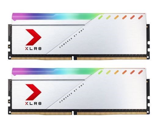 PNY XLR8 32GB (2x16GB) DDR4 Udimm 3600Mhz RGB CL18 1.35V Silver Heat Spreader Gaming Desktop PC Memory
