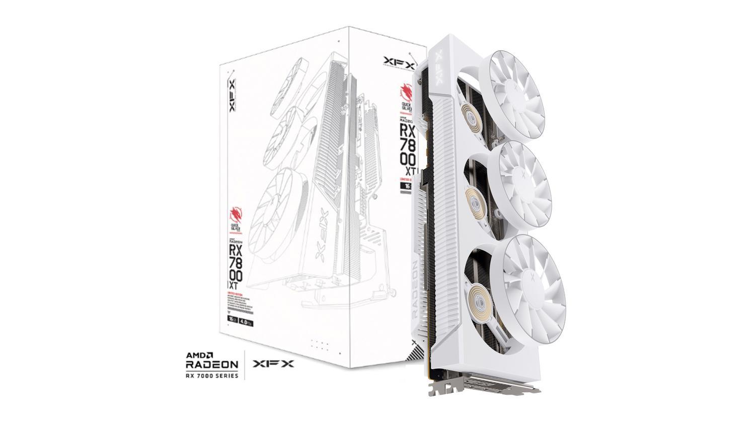 XFX Mercury Amd Radeon RX 9070XT Oc White Magnetic Air Edition With RGB 16GB GDDR6 Hdmi 3xDP, Amd Rdna™ 4 (Rx-97Tmargw9)