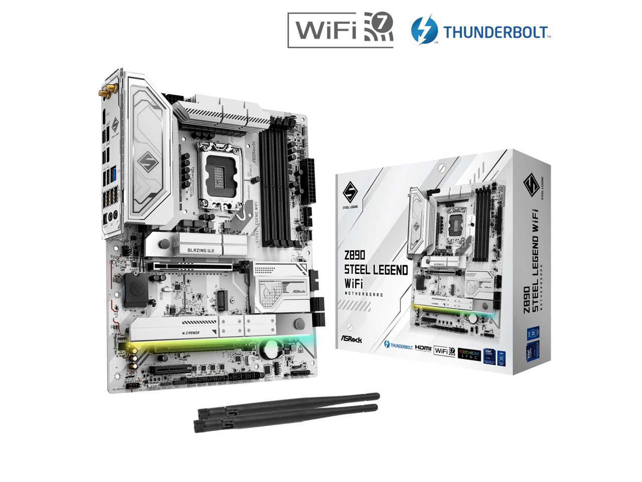 ASRock Z890 Steel Legend WiFi Lga 1851 Intel Z890 Sata 6Gb/s Atx Motherboard