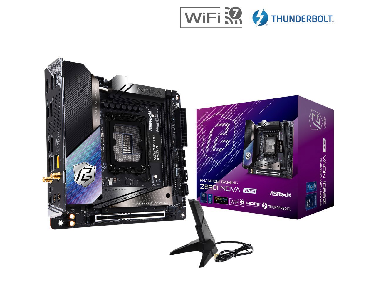 ASRock Z890i Nova WiFi Lga 1851 Intel Z890 Sata 6Gb/s Mini Itx Motherboard