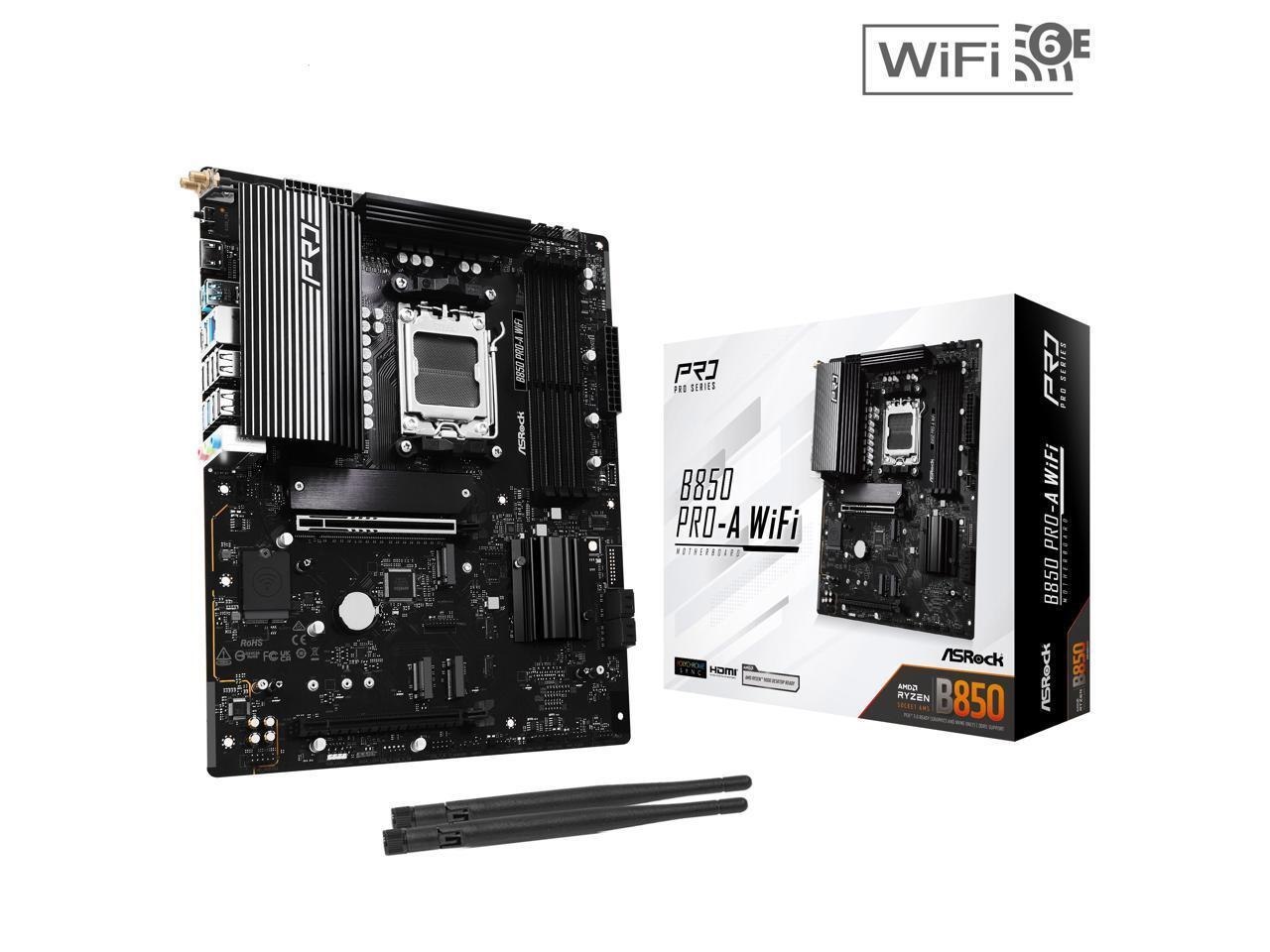 ASRock B850 Pro-A Wifi Am5 Amd B850 Sata 6Gb/s Atx Motherboard