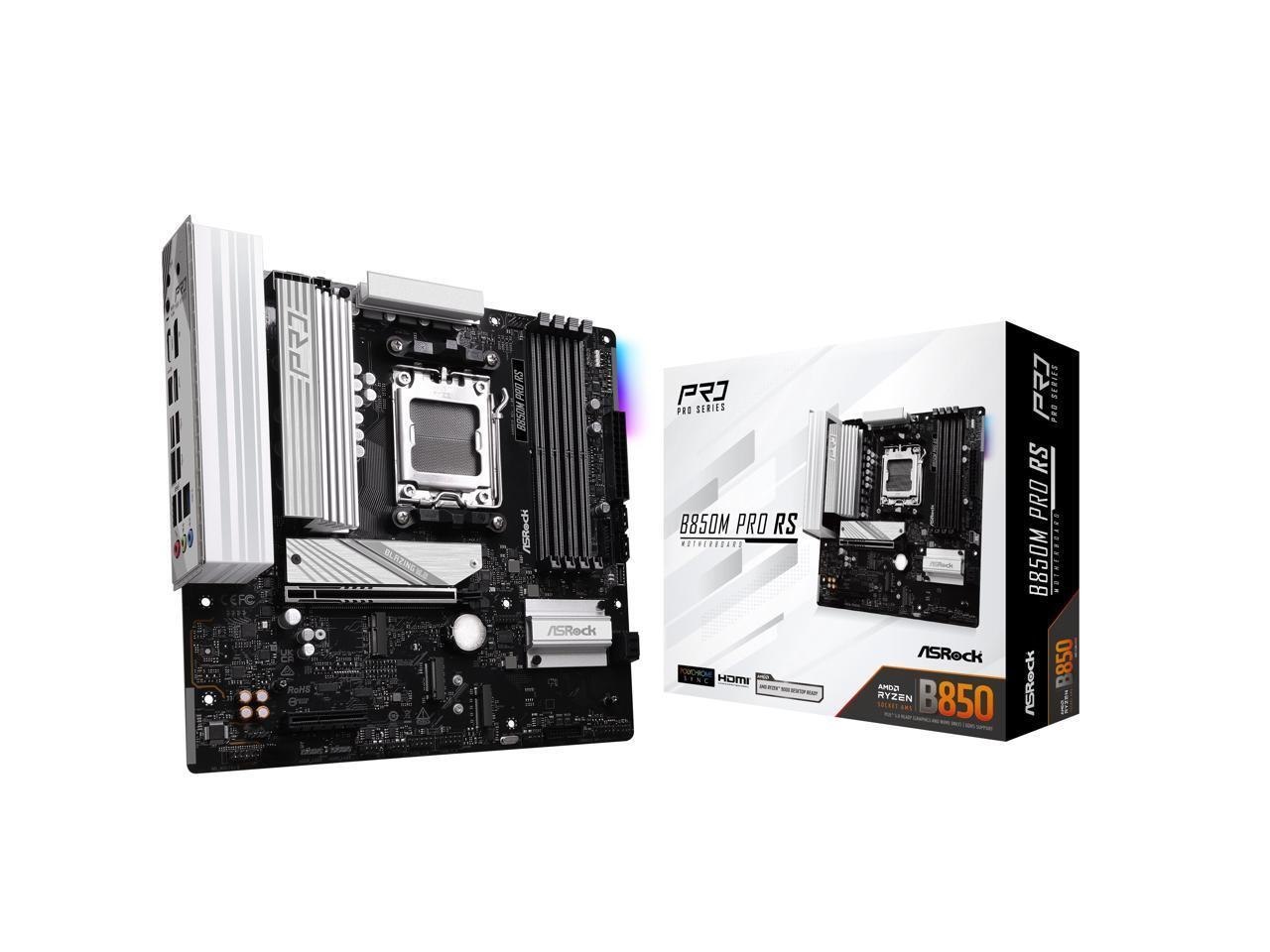 ASRock B850M Pro RS Am5 Amd B850 Sata 6Gb/s Micro Atx Motherboard