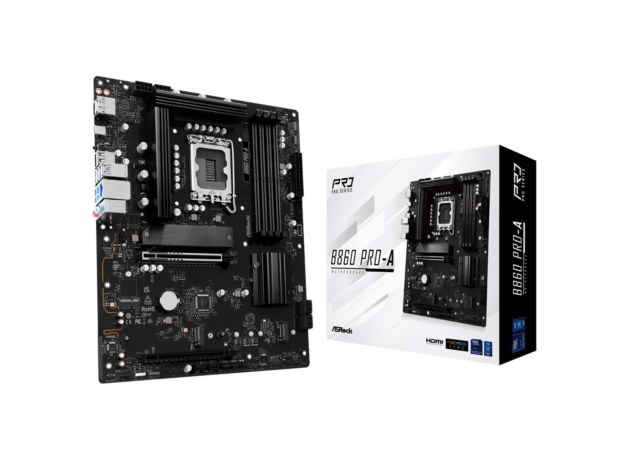 ASRock B860 Pro-A Lga 1851 Intel B860 Sata 6Gb/s DDR5 Intel Core Ultra Atx Motherboard